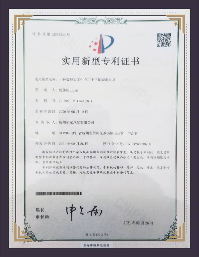 Certificat de brevet de model de utilitate